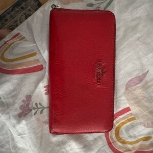 Red coach wallet